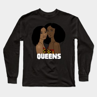 Black Queen Melanin Poppin Melanin Magic Black Woman Gift Long Sleeve T-Shirt